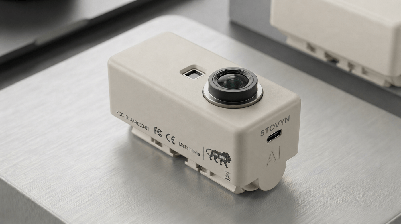 Stovyn Pro device with camera lens and thermal sensor